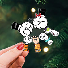 Load image into Gallery viewer, Personalized Family Christmas Ornament - Family Fist Bump Theme Ornament PopCulturePrints
