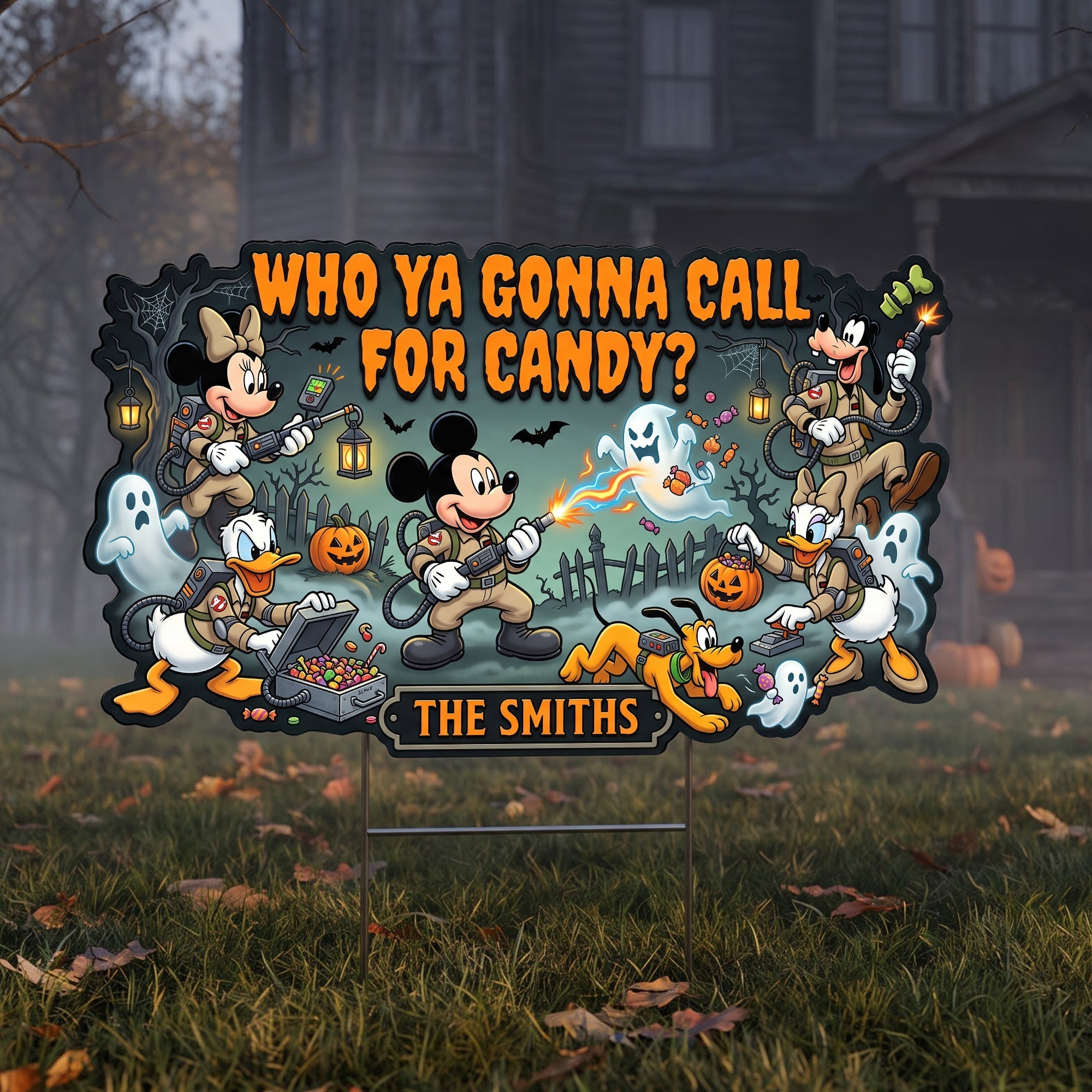 Who Ya Gonna Call For Candy? - Personalized Halloween Yard Sign for Families