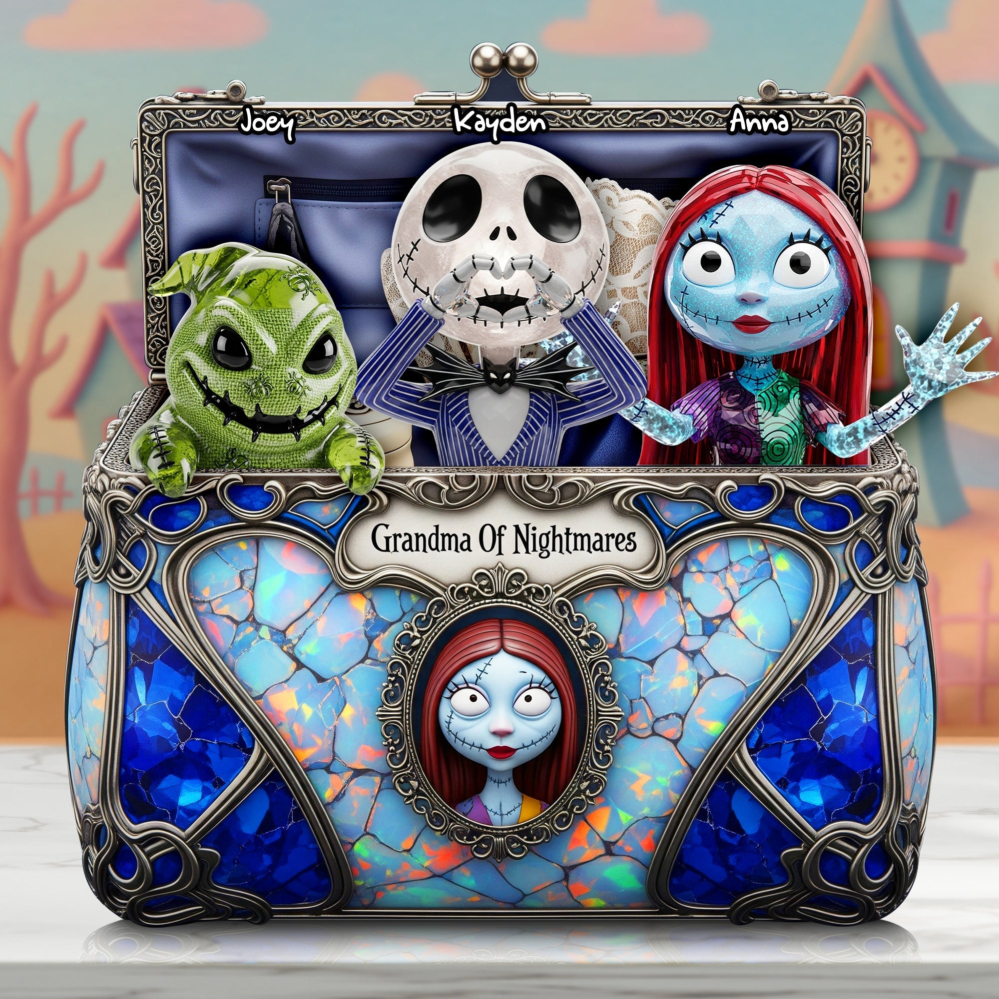 Embrace the Spooky Spirit - Grandma Of Nightmares Acrylic Plaque - Personalized Gifts For Grandma Shaped Plaques PopCulturePrints