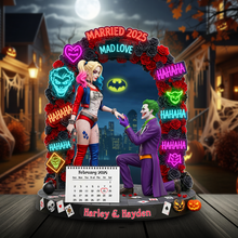 Load image into Gallery viewer, “An Eternal Love Story” - Dark Love Proposal Couple Acrylic Plaque - Personalized Gift for Couples Shaped Plaques PopCulturePrints
