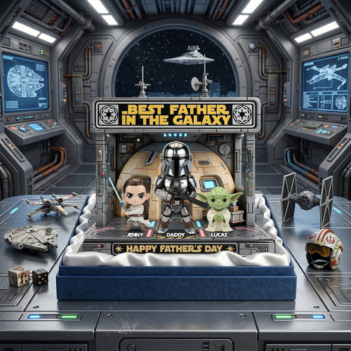 Best Dad in the Galaxy - Personalized Adventure Acrylic Plaque Shaped Plaques PopCulturePrints