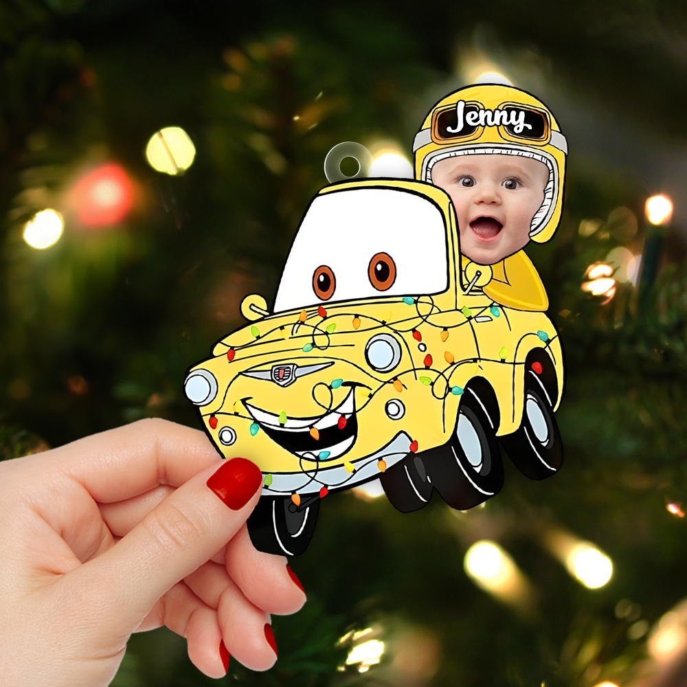 Personalized Kids' Christmas Cartoon Car Ornament Ornament PopCulturePrints