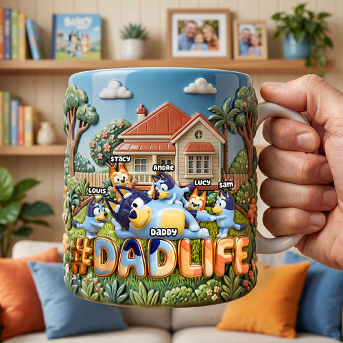 Chill Dad & Little Kids Mug - A Personalized Gift for Every Dad Coffee Mug PopCulturePrints