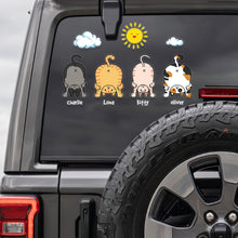 Load image into Gallery viewer, Personalized Cat Lover Car Window Decal - Cute Cat Bum Design
