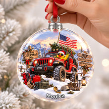 Load image into Gallery viewer, Adventure Awaits: Personalized Adventure Wheels Christmas Ornament - Perfect Gift for Off-Road Lovers Ornament PopCulturePrints
