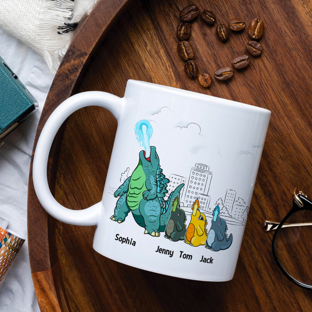 Dadzilla Personalized Mug - Awesome Dad Gift Coffee Mug PopCulturePrints