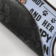 Load image into Gallery viewer, A Crazy Dog Lady And Her Grumpy Old Man Live Here - Funny Personalized Doormat Doormat PopCulturePrints
