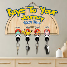 Load image into Gallery viewer, Custom Family Key Hanger for Pop Culture Fans Wood Sign PopCulturePrints
