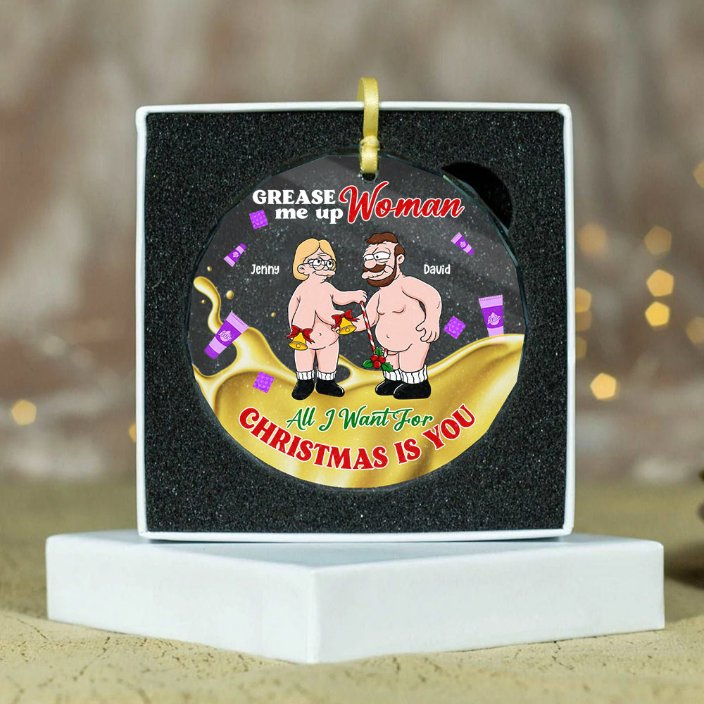 Personalized Couple Christmas Ornament - Funny Holiday Decor for Valentine's Day Gifts Ornament PopCulturePrints