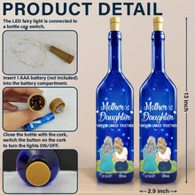 Load image into Gallery viewer, Mother &amp; Daughter Forever Linked Together - Personalized Blue Bottle Light Blue Bottle Light PopCulturePrints
