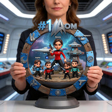 Load image into Gallery viewer, “#1 Mom” - Personalized Best Captain Mom Acrylic Plaque - Unique Gift for Mom, Grandma, and More Shaped Plaques PopCulturePrints
