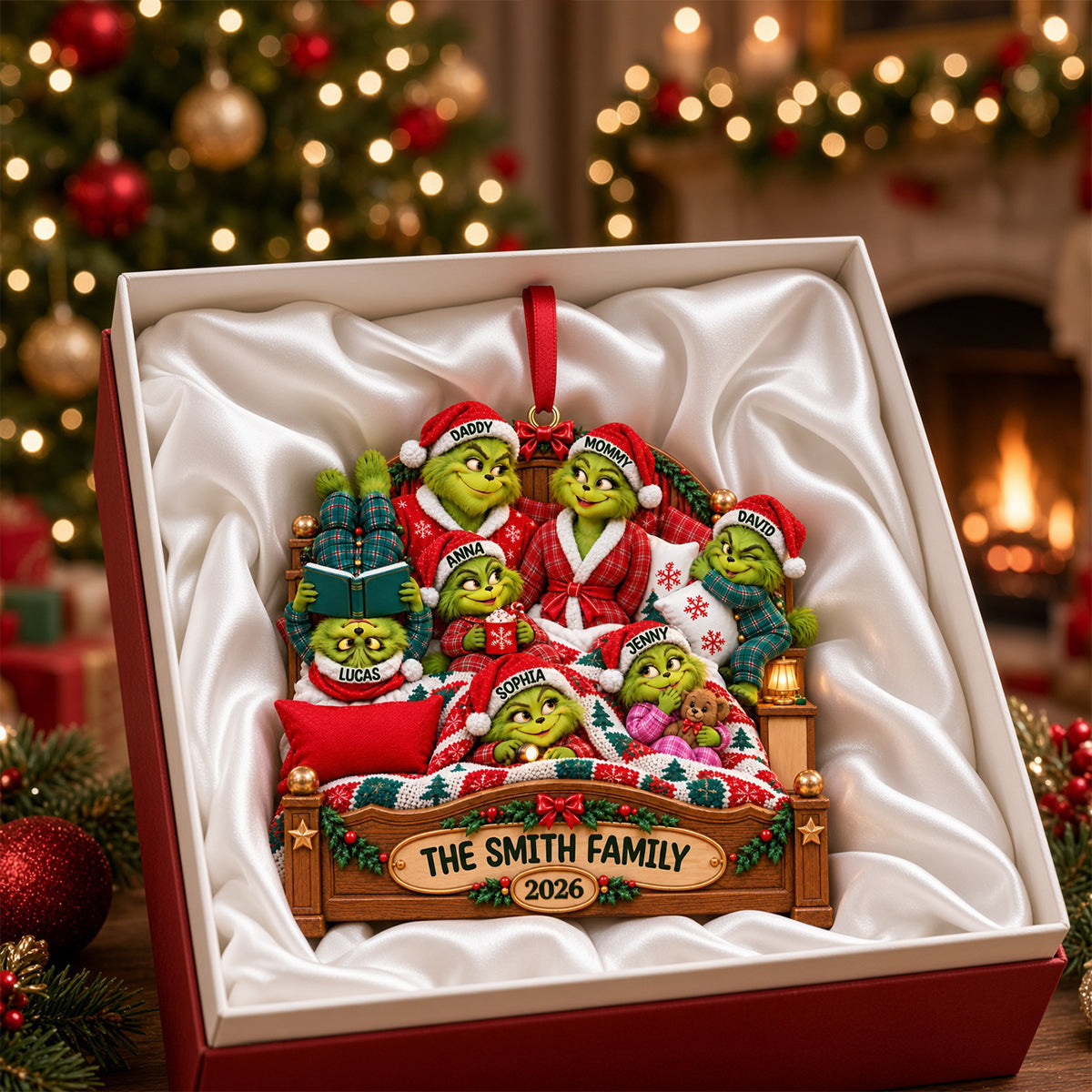 “Celebrate Family Moments” - Personalized Acrylic Ornament - Unique Christmas Gift for Families