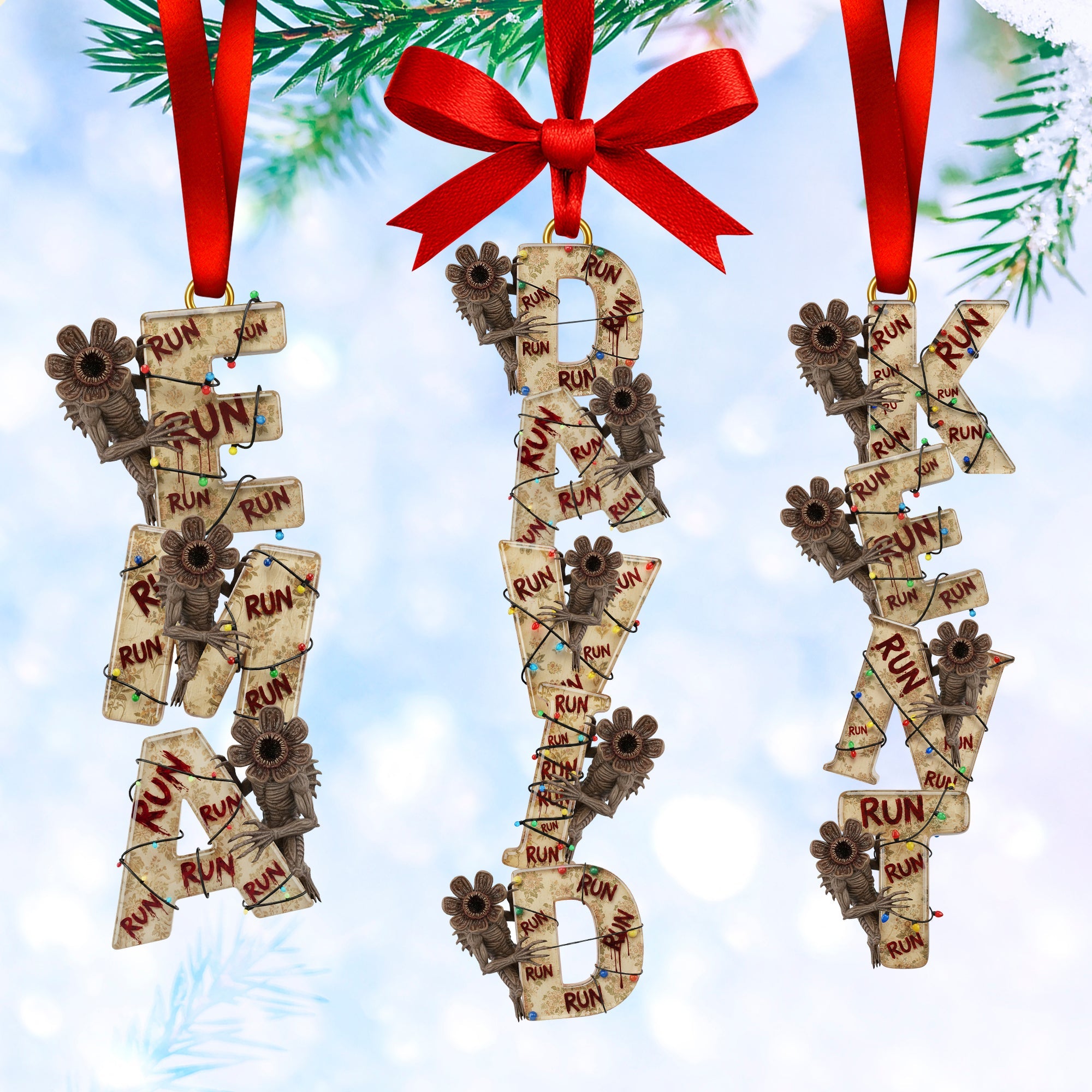 "Personalize Your Festive Cheer!" - Alphabet Name Ornament - Custom Christmas Gift for Family & Friends Ornament PopCulturePrints