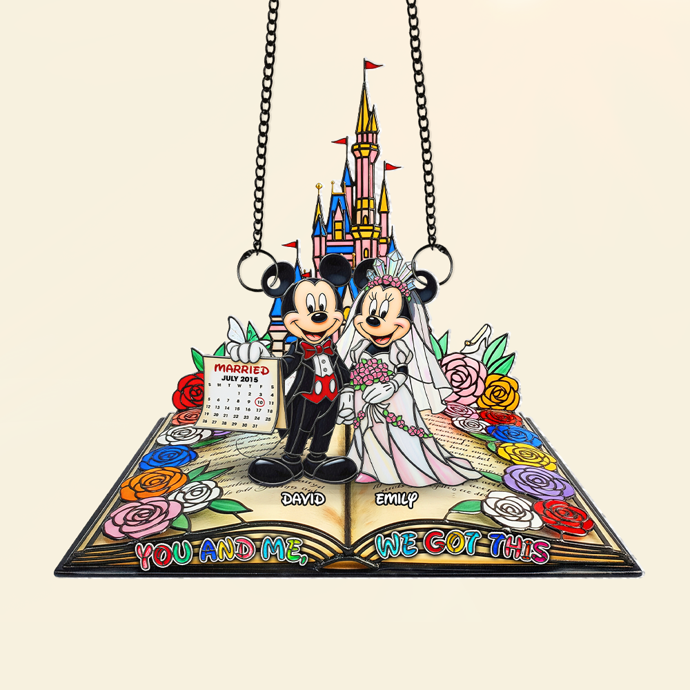 You and Me, We Got This - Personalized Couple Suncatcher for Married Couples Ornament PopCulturePrints