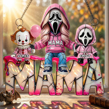 Load image into Gallery viewer, "Celebrate the Horror with Style!" - Pinky Horror Mom Suncatcher Ornament - Personalized Gift for Moms and Grandmas Ornament PopCulturePrints
