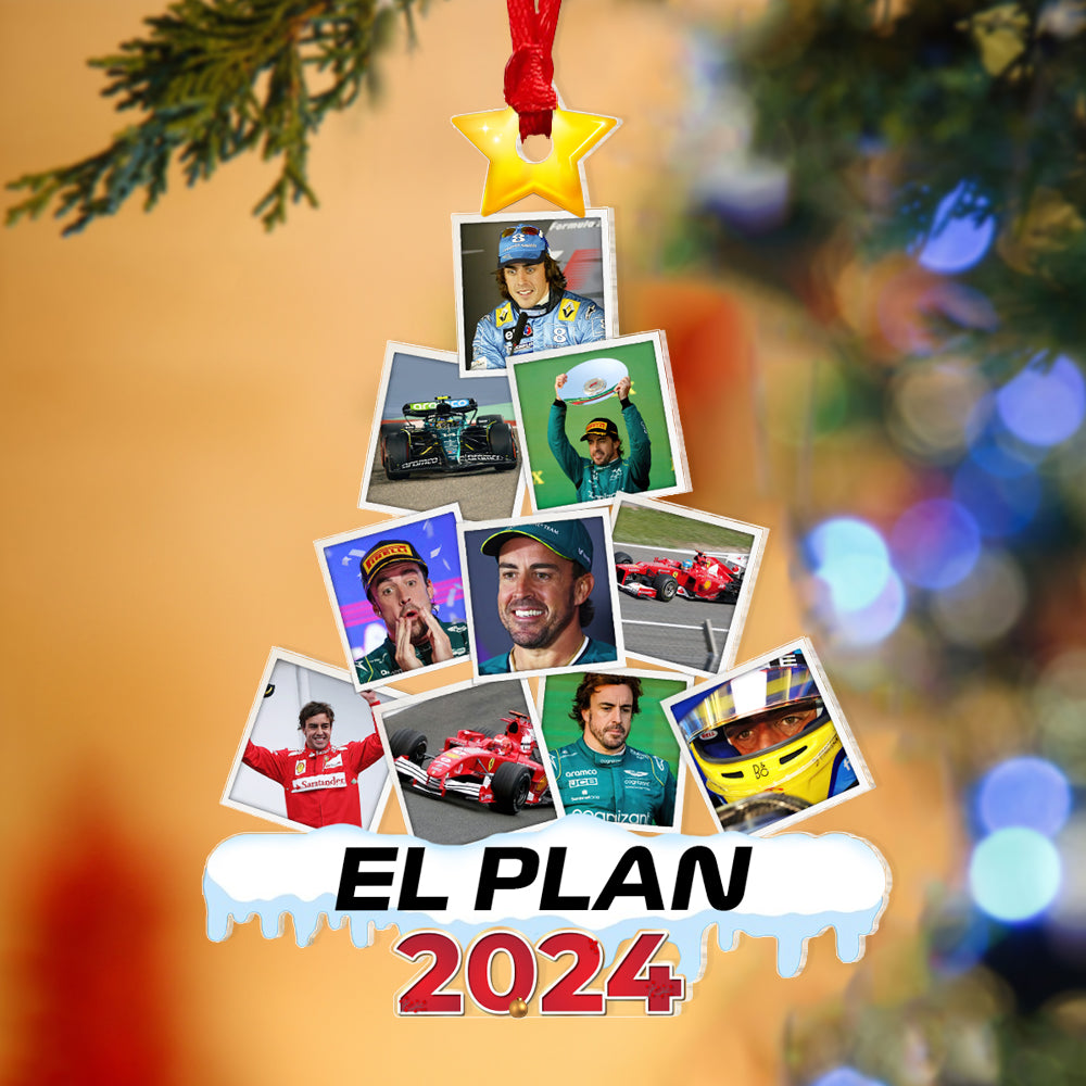 Custom Racing Fan Christmas Ornament - El Plan 2024