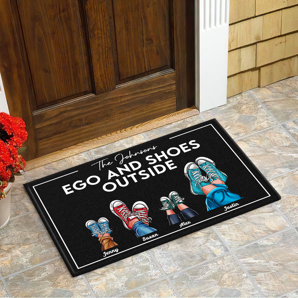 Personalized Sneakers Family Doormat - Custom Gift for Families Doormat PopCulturePrints