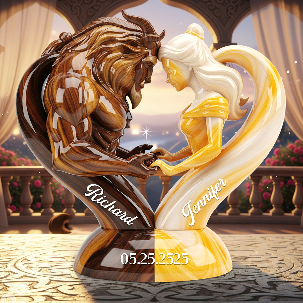 A Love Story in Every Detail - Personalized Acrylic Plaque for Couples Shaped Plaques PopCulturePrints