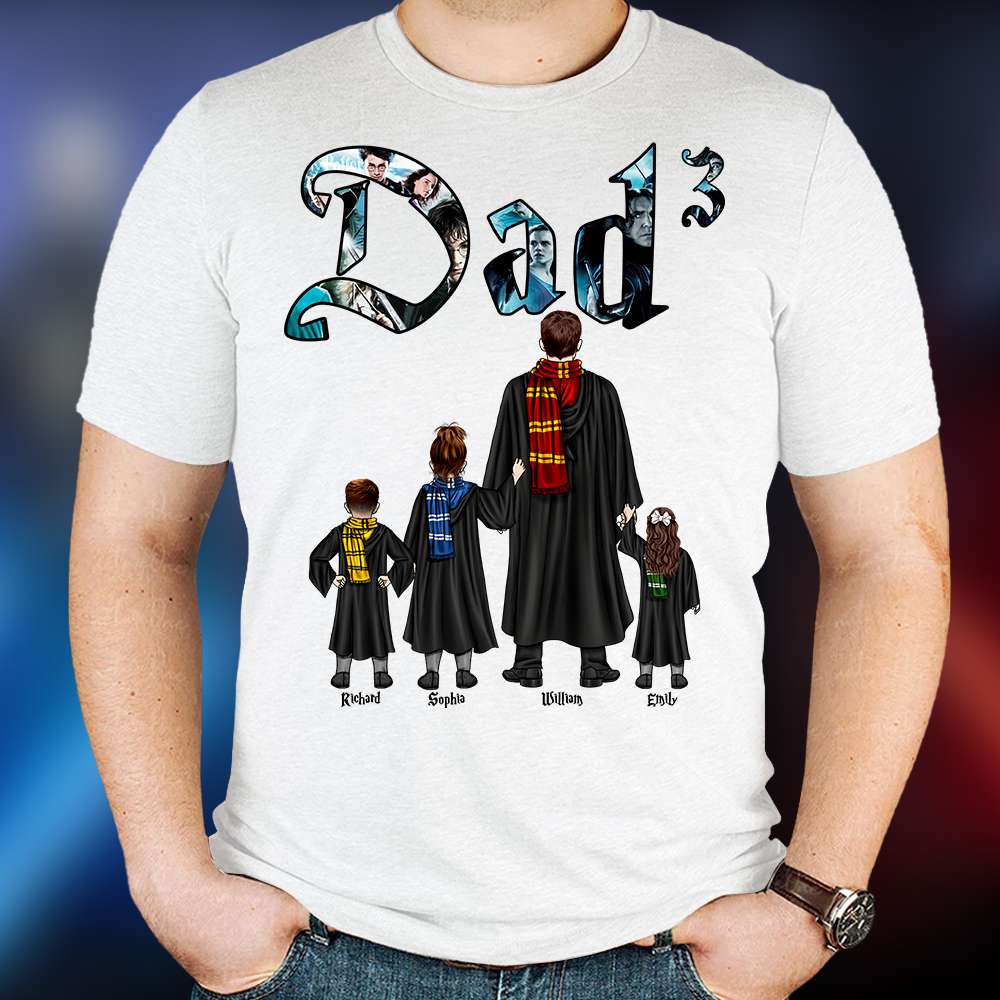 Personalized Wizard Family Dad T-Shirt