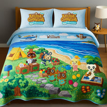 Load image into Gallery viewer, &quot;Bring Joy to Your Dreams!&quot; - Cute Animal Quilt Bedding Set - Personalized Gifts for Game Lovers Blanket PopCulturePrints
