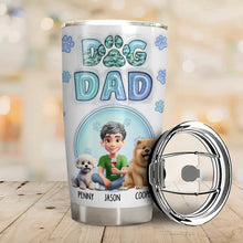 Load image into Gallery viewer, “The Best Dog Dads Deserve the Cutest Gifts” - Personalized Tumbler for Dog Dad Tumbler PopCulturePrints
