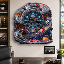 Load image into Gallery viewer, Rev Up Your Space! Personalized Hairpin Turn Wall Hanging Clock for Speed Lovers Hanging Wall Clock PopCulturePrints

