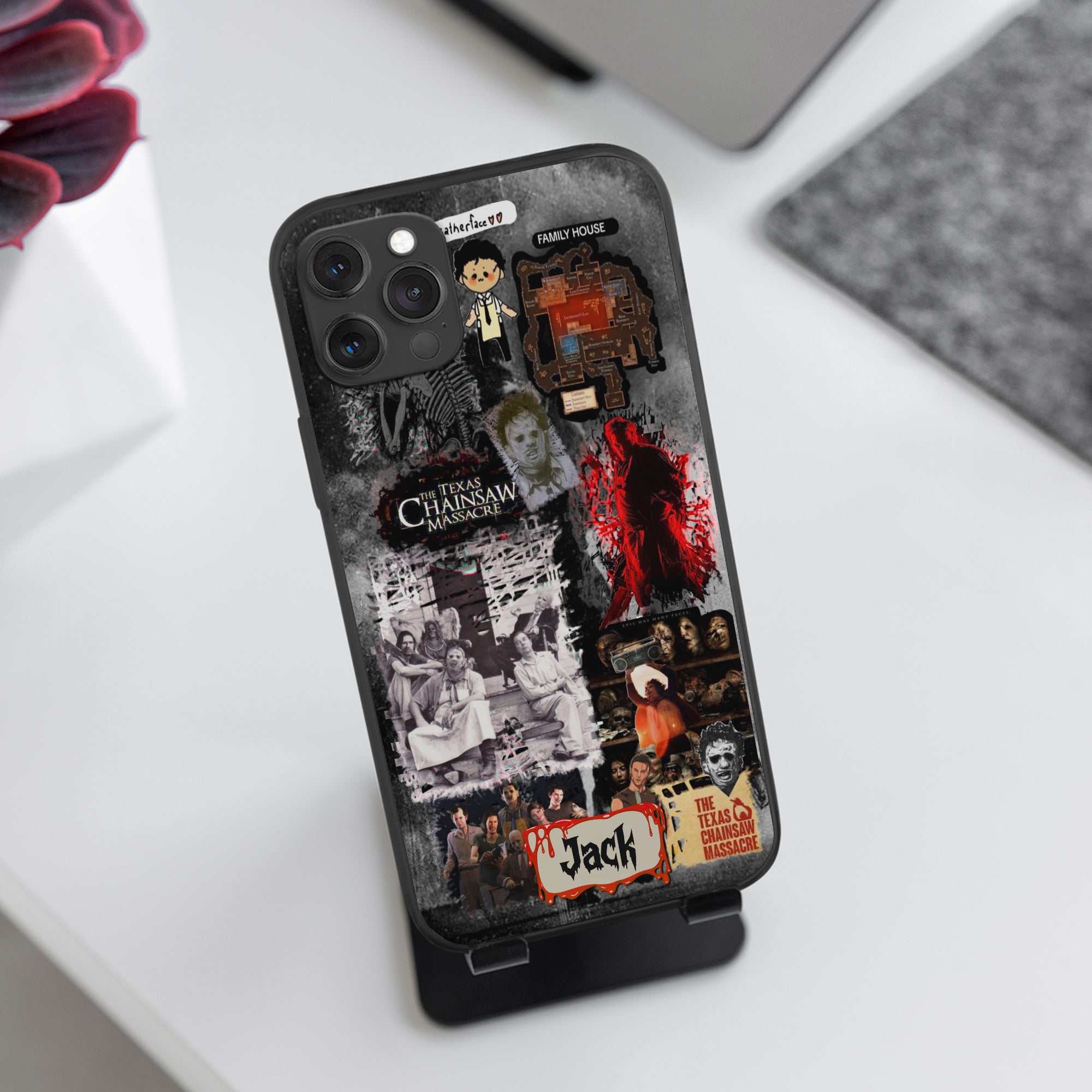 Personalized Halloween Horror Fans Phone Case - Customized Gift for Scary Movie Lovers