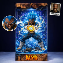 Load image into Gallery viewer, Unleash Your Inner Power: Thunder Power Fighter Shaped Plaque - Personalized Custom Photo Gift Shaped Plaques PopCulturePrints
