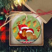 Load image into Gallery viewer, Customized Family Christmas Ornament - Lion King Theme Ornament PopCulturePrints
