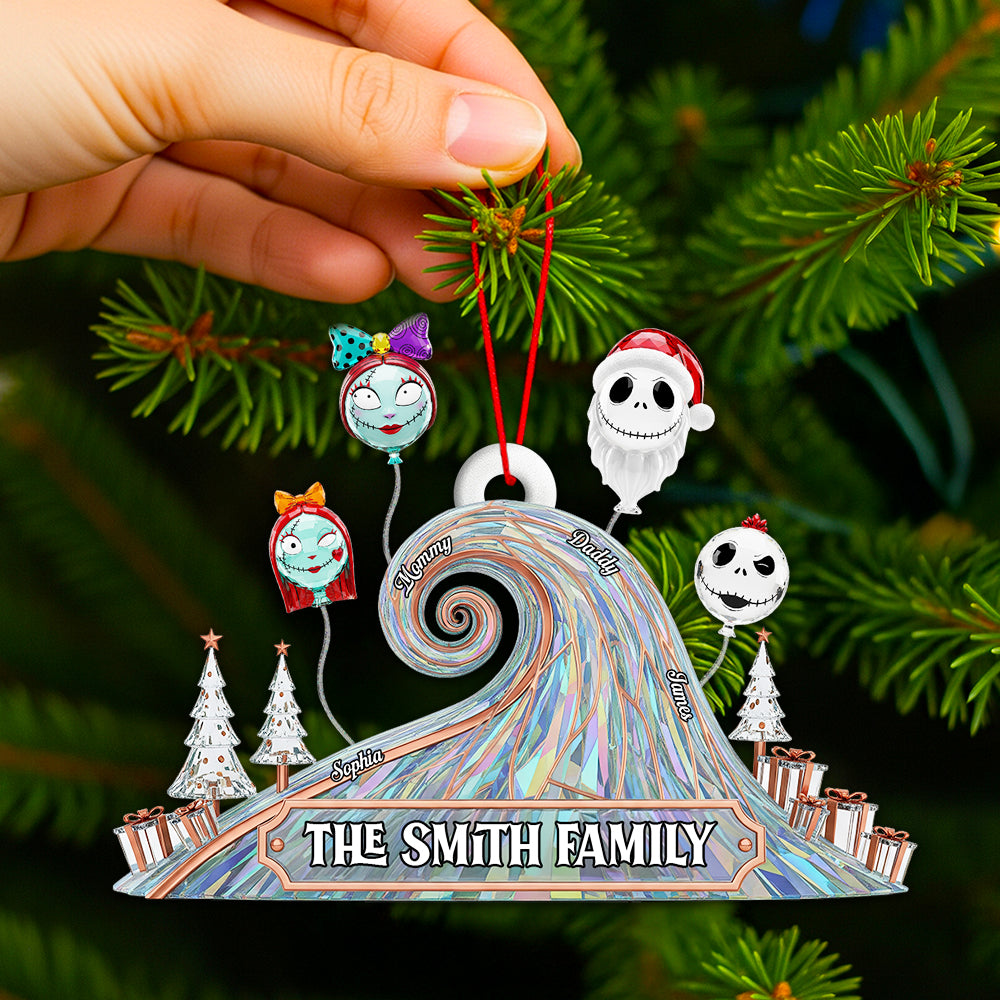 Whimsical Family Balloon Ornament – Personalized Gift for Family Ornament PopCulturePrints