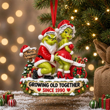 Load image into Gallery viewer, Growing Old Together Christmas Acrylic Ornament - Personalized Gift for Couples
