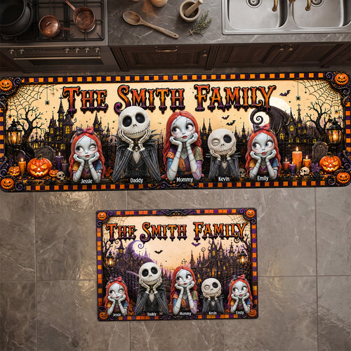 Spooky Halloween Family Runner Rug - Personalized Gifts for Every Family Member Doormat PopCulturePrints