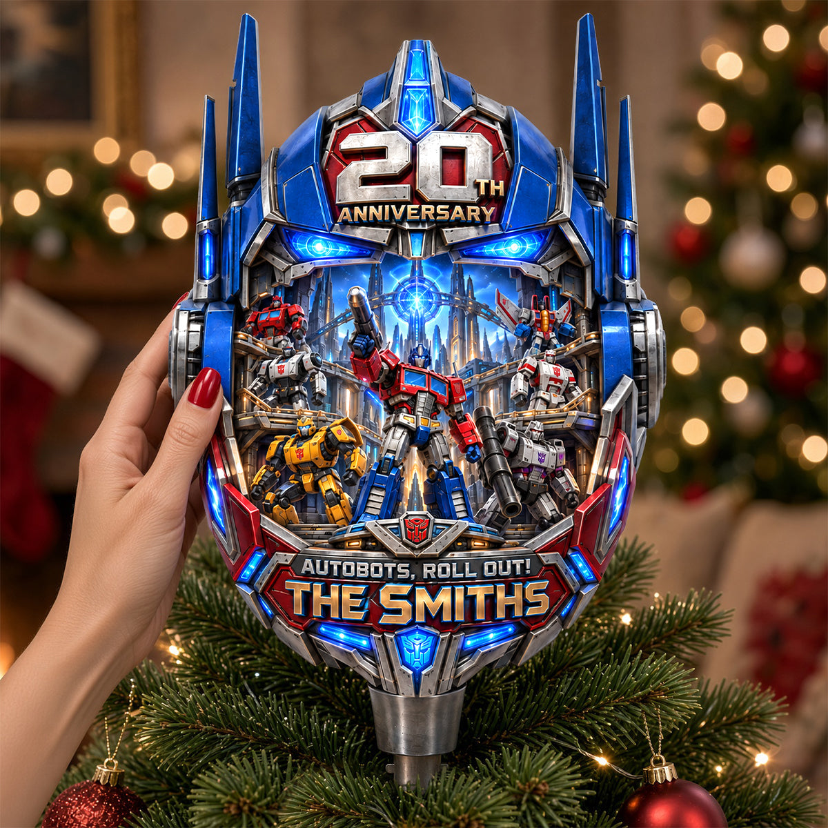 20 Years of Mechanical Adventure Tree Topper - Personalized Anniversary Gift 01HADH150926 Ornament PopCulturePrints