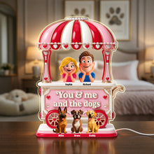 Load image into Gallery viewer, You &amp; Me And The Dogs Light Box - Personalized Gift for Dog Lovers &amp; Couples

