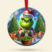 Load image into Gallery viewer, Personalized 420 Christmas Ornament for Weed Enthusiasts Ornament PopCulturePrints
