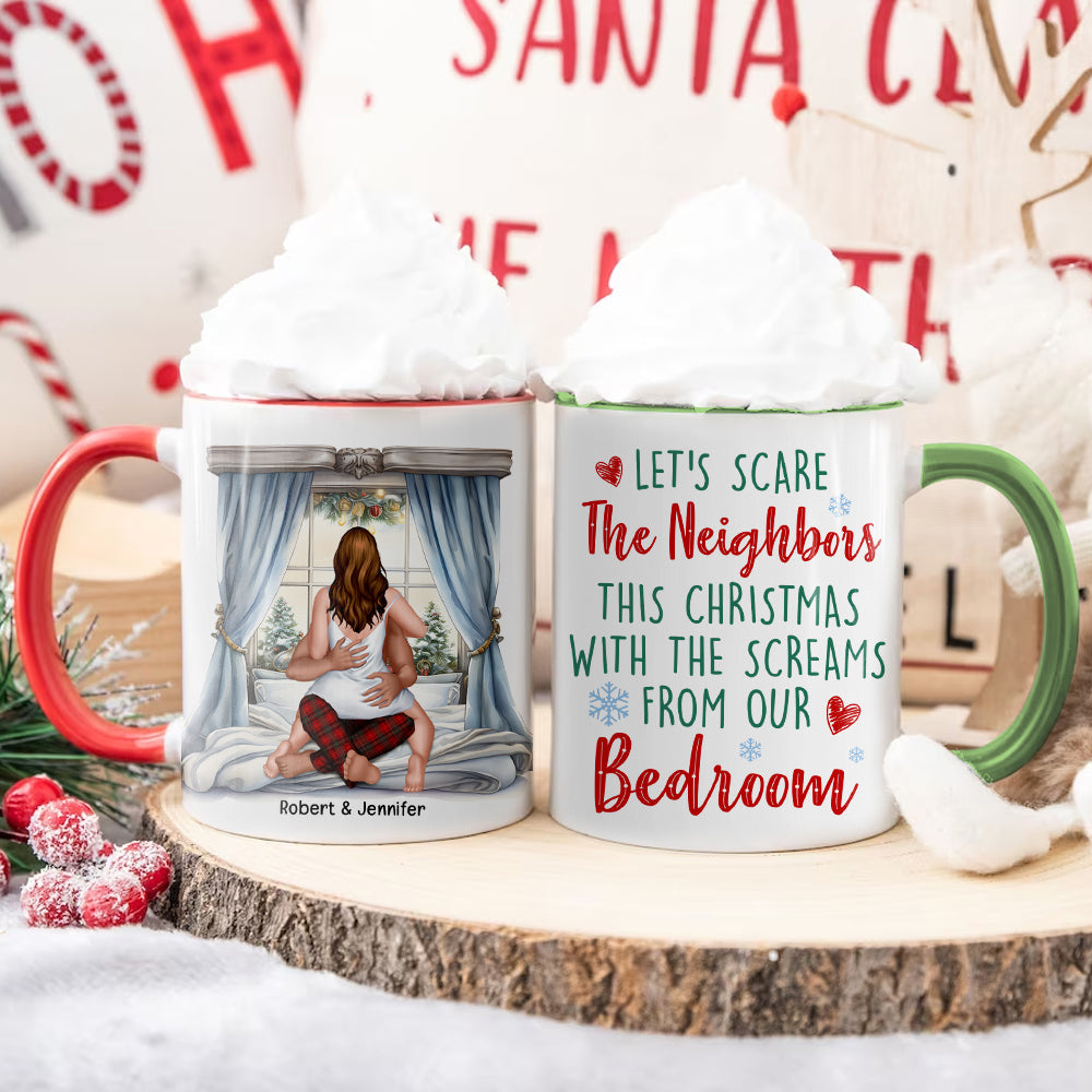 Naughty Christmas Couple Personalized Accent Mug