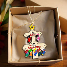 Load image into Gallery viewer, Personalized Christmas Socks Ornament for Grandma Ornament PopCulturePrints
