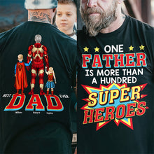 Load image into Gallery viewer, Super Dad Shirt - A Personalized Gift for Dads, Grandpas, and Every Superhero Father Shirts PopCulturePrints
