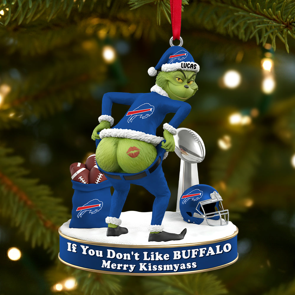 Funny Grinch Christmas Ornament - Personalized Gift for Sport Lovers Ornament PopCulturePrints