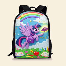 Load image into Gallery viewer, “Unleash Magic with Every Step!” - Cute Unicorn School Bag, Personalized for Kids Backpack PopCulturePrints
