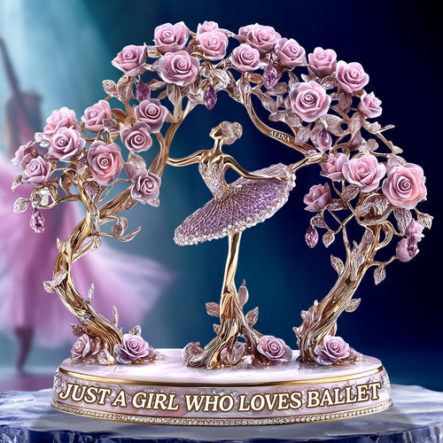 Just a Girl Who Loves Ballet - Personalized Ballet Lover Acrylic Plaque Shaped Plaques PopCulturePrints