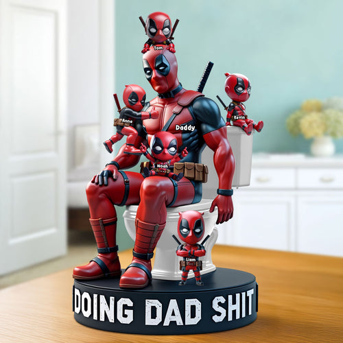 Doing Dad Sh** - Personalized Gift for Dads and Grandpas Shaped Plaques PopCulturePrints