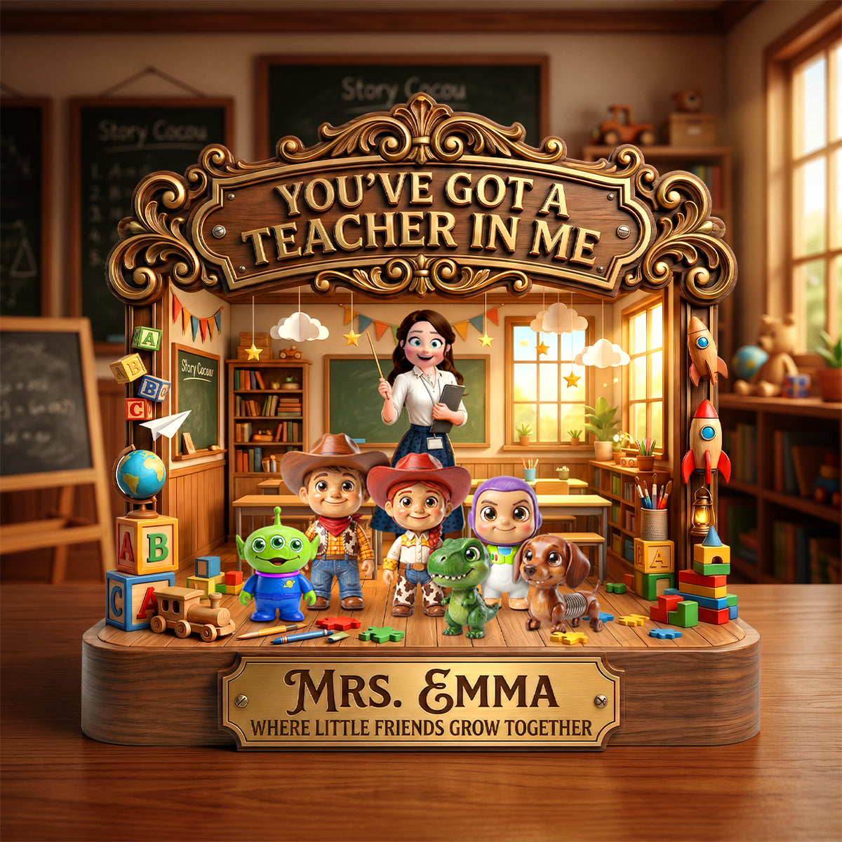 You've Got a Teacher in Me - Beloved Teacher Acrylic Plaque - Personalized Gifts for Teachers