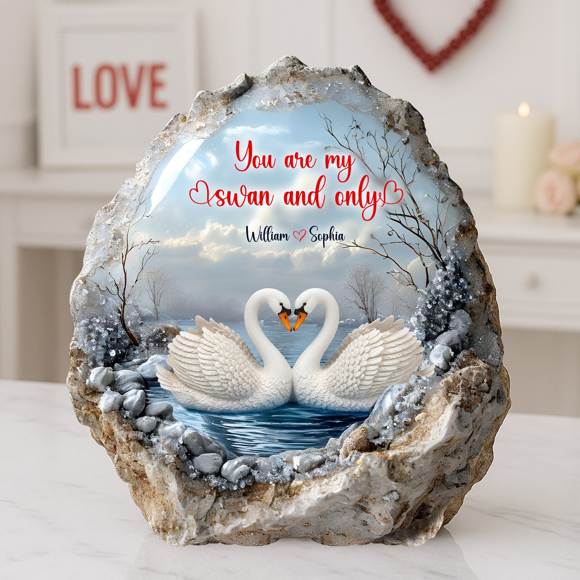 You Are My Swan And Only Acrylic Plaque - Personalized Gifts for Couples Shaped Plaques PopCulturePrints