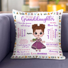 Load image into Gallery viewer, Personalized Granddaughter Pillow - Princess Design Pillow PopCulturePrints
