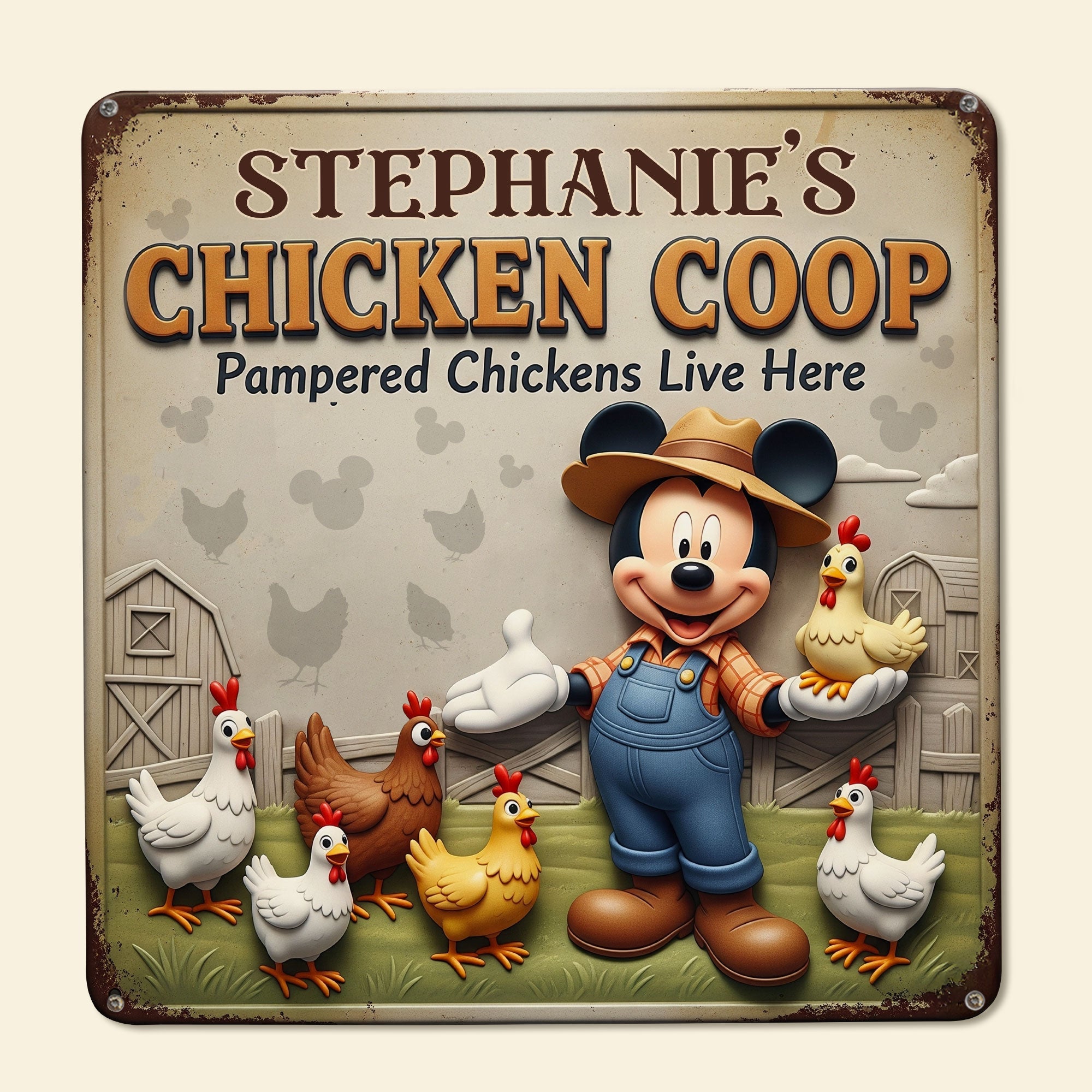 Cute Chicken Coop Metal Sign - Personalized Gift for Farmers and Chicken Lovers Metal Signs PopCulturePrints