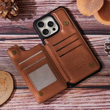 Load image into Gallery viewer, Life Is Tough But So Am I - Personalized Leather Flip Wallet Phone Case Leather Flip Wallet Phone Case PopCulturePrints
