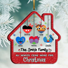 Load image into Gallery viewer, Personalized Family Christmas Ornament - All Hearts Come Home Ornament PopCulturePrints

