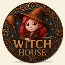 Load image into Gallery viewer, “Welcome to Your Magical Abode!” - Witch House Wood Sign - Personalized Gift for Witch Lovers Wood Sign PopCulturePrints
