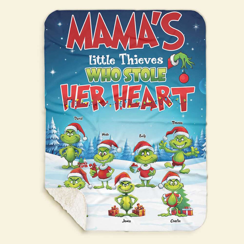 Personalized Christmas Blanket for Grandparents - Heartwarming Family Gift Blanket PopCulturePrints